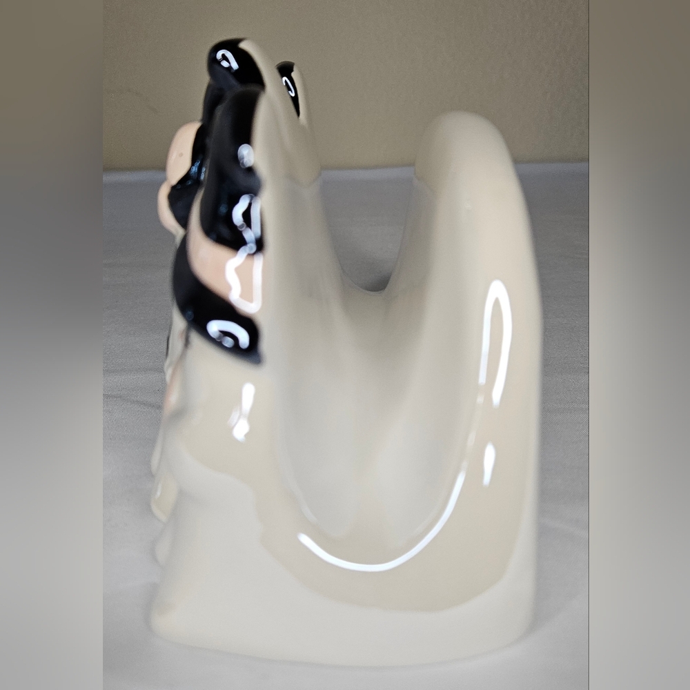 Cute Ceramic Halloween Ghost Trio Napkin Holder | BOO Decor NEW - Picture 2 of 6